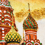 Картина янтарная "Храм Василия Блаженного" 60х40 см, фотография 3. Интернет-магазин ЛАВКА ПОДАРКОВ