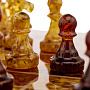 Шахматы с инкрустацией и фигурами из янтаря 28х28 см, фотография 10. Интернет-магазин ЛАВКА ПОДАРКОВ
