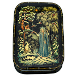 0071576/13*9см Лаковая миниатюра Палех ШКАТУЛКА "Снегурочка" Камардина