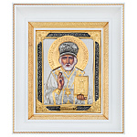202745 Гальванопластика ИКОНА "НИКОЛАЙ ЧУДОТВОРЕЦ" 26,5*23*5см НЧ-04/б