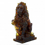 Скульптура из янтаря "Лев со щитом", фотография 1. Интернет-магазин ЛАВКА ПОДАРКОВ
