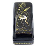 0048188/7*3см Шкатулка лаковая миниатюра Холуй"Журавль"9,1