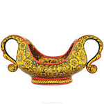 0021701 Хохлома Ковш - ладья "Вдохновение" (коллекцион/изд) 6244