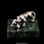 Сувенир из серебра на камне "Такса", фотография 2. Интернет-магазин ЛАВКА ПОДАРКОВ