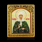 0066550-0048 Икона рукописная Матрона Московская перламутр 150-180 мм рама сус зол