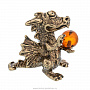 Статуэтка с янтарем "Дракон с подарком", фотография 1. Интернет-магазин ЛАВКА ПОДАРКОВ