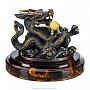 Статуэтка из бронзы и янтаря "Деловой китайский дракон", фотография 5. Интернет-магазин ЛАВКА ПОДАРКОВ
