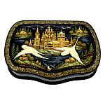 0065093-16*11 Лаковая миниатюра Палех Шкатулка "КИЖИ" Бикина