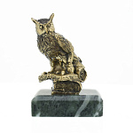139165 Бронза Скульптура "Сова на книгах" малая