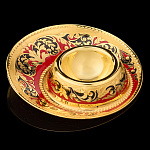 Подставка под яйцо с позолотой и эмалью. Златоуст