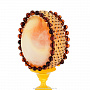 Пасхальное яйцо из янтаря с бисером "Дорожка", фотография 5. Интернет-магазин ЛАВКА ПОДАРКОВ