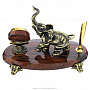 Настольный мини-набор со статуэткой "Слон", фотография 2. Интернет-магазин ЛАВКА ПОДАРКОВ