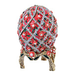 0031241 Традиции ФАБЕРЖЕ Сувенир ЯЙЦО Пасхальное малое"РОЗЫ" Е06-27-04