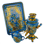 Самовар электрический 1,5 л "Ландыш". Хохлома