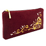 Очечник бархатный с вышивкой "Подарок". Бордовый, фотография 6. Интернет-магазин ЛАВКА ПОДАРКОВ