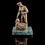 10563 Бронза скульптура "Таможенники" (с собакой)