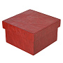 Подарочная упаковка из экокожи красная 18,5х18,5х11,5 см, фотография 4. Интернет-магазин ЛАВКА ПОДАРКОВ