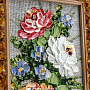 Панно в янтарной раме "Букет цветов" 12,5х16,5 см, фотография 3. Интернет-магазин ЛАВКА ПОДАРКОВ