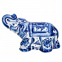 Фарфоровая статуэтка "Слон". Гжель, фотография 1. Интернет-магазин ЛАВКА ПОДАРКОВ