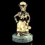 0051952 Бронза Статуэтка КРЫСА-ДОМОХОЗЯЙКА 4.55.0