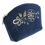 -ВЫВОД2090000008135 Косметичка  Мод 294 Рис 5580 А разм 11*17*3 /тк бархат синий4.23.04