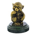 0052788 Микляихское литье Статуэтка "ОБЕЗЬЯНА " Ж--149 НА КАМНЕ