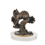 0044179 Бронза Миниатюра "Соболь на ветке" литье