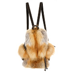 Рюкзак из аэрокожи и меха лисы