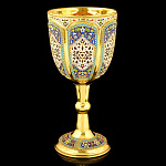 0058206 Серебро 875* КУБОК 24*10см горячие перегородчатые эмали в П/У 518,8