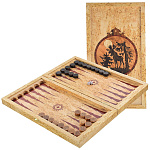 0048418/39*22см Кар.береза НАРДЫ МАЛЫЕ ДОРОЖНЫЕ "Лось"с инкрустацией