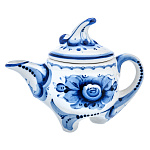 7488 Гжель Чайник заварочный малый Авт.Исаев С.В.