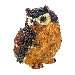 0080386-НП Изделие из янтаря СКУЛЬПТУРА "Сова" 11*10*10см