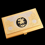 27308 Златоуст Визитница карманная "Герб Москвы" в ПУ