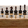 Шахматы из карельской березы с фигурами из янтаря 53х53 см, фотография 3. Интернет-магазин ЛАВКА ПОДАРКОВ