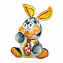Статуэтка "Кролик дипломат". Гжель в цвете, фотография 1. Интернет-магазин ЛАВКА ПОДАРКОВ