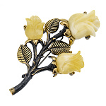 00597271/2202.4 Брошь РОЗЫ (молочный)