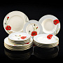 Столовый сервиз на 6 персон "Маки". Форма Премиум. ИФЗ, фотография 1. Интернет-магазин ЛАВКА ПОДАРКОВ