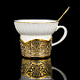 Кофейная чашка 150 мл с ложкой. Златоуст, фотография 1. Интернет-магазин ЛАВКА ПОДАРКОВ