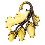 0061091/2208.4 Брошь КОЛОКОЛЬЧИК ТРИО (БЕЛЫЙ)