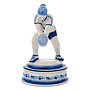 Статуэтка "Женский волейбол". Гжель, фотография 1. Интернет-магазин ЛАВКА ПОДАРКОВ