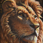 Картина янтарная "Лев" 60х40 см, фотография 1. Интернет-магазин ЛАВКА ПОДАРКОВ