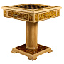 Янтарный стол с шахматами и нардами 62х62 см, фотография 18. Интернет-магазин ЛАВКА ПОДАРКОВ