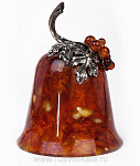 5307-С Янтарь Колокольчик "Рождественский" Серебро 875* 