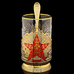 0039158/7/10 Златоуст ПОДСТАКАННИК "СССР.Кремлевская звезда"