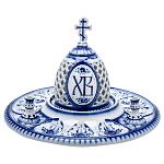 0063393 Гжель Пасхальница ПАСХАЛИЯ коб.роспись 