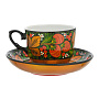 Чайный сервиз на 6 персон "Клубника". Хохлома, фотография 4. Интернет-магазин ЛАВКА ПОДАРКОВ