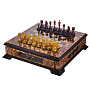 Шахматы с инкрустацией и фигурами из янтаря 60х60 см, фотография 1. Интернет-магазин ЛАВКА ПОДАРКОВ