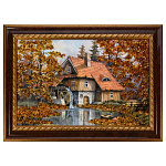 0073606-56*37см Картина янтарная крошка "ПЕЙЗАЖ" (47*28см внут.раз.)