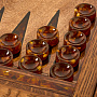 Янтарный стол с шахматами и нардами 62х62 см, фотография 12. Интернет-магазин ЛАВКА ПОДАРКОВ