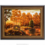 Картина янтарная "Осенний парк" 38х48 см, фотография 1. Интернет-магазин ЛАВКА ПОДАРКОВ